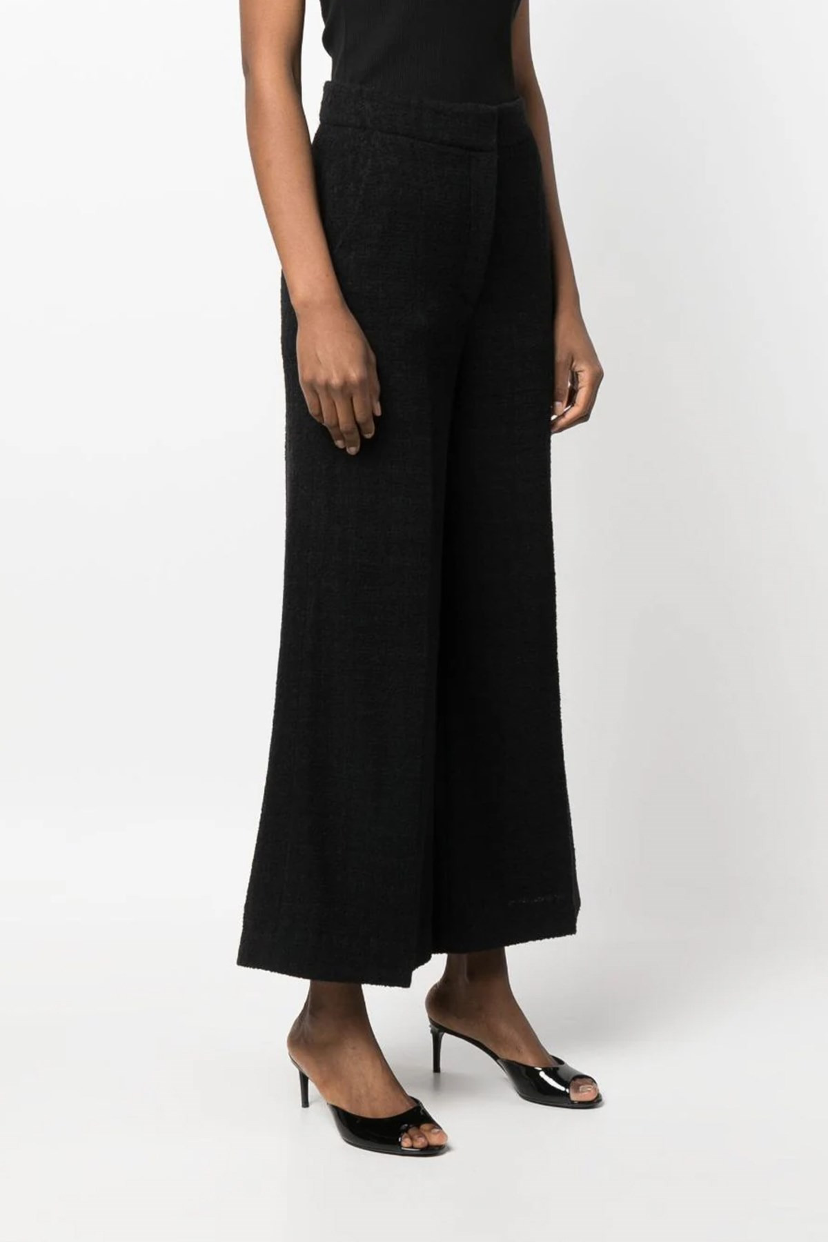 Cropped bouclè pants - 2