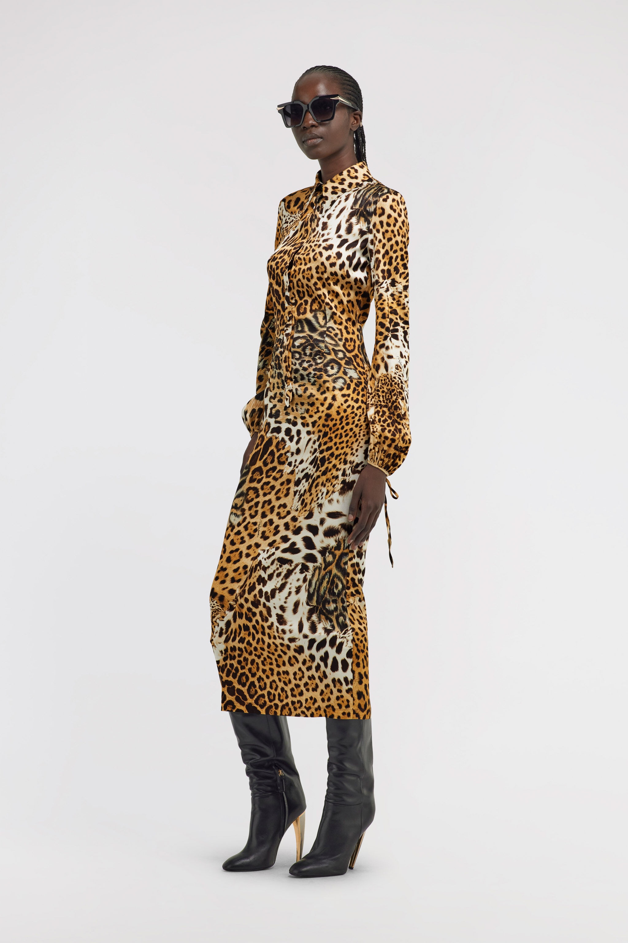 Leopard Print Midi Dress - 5