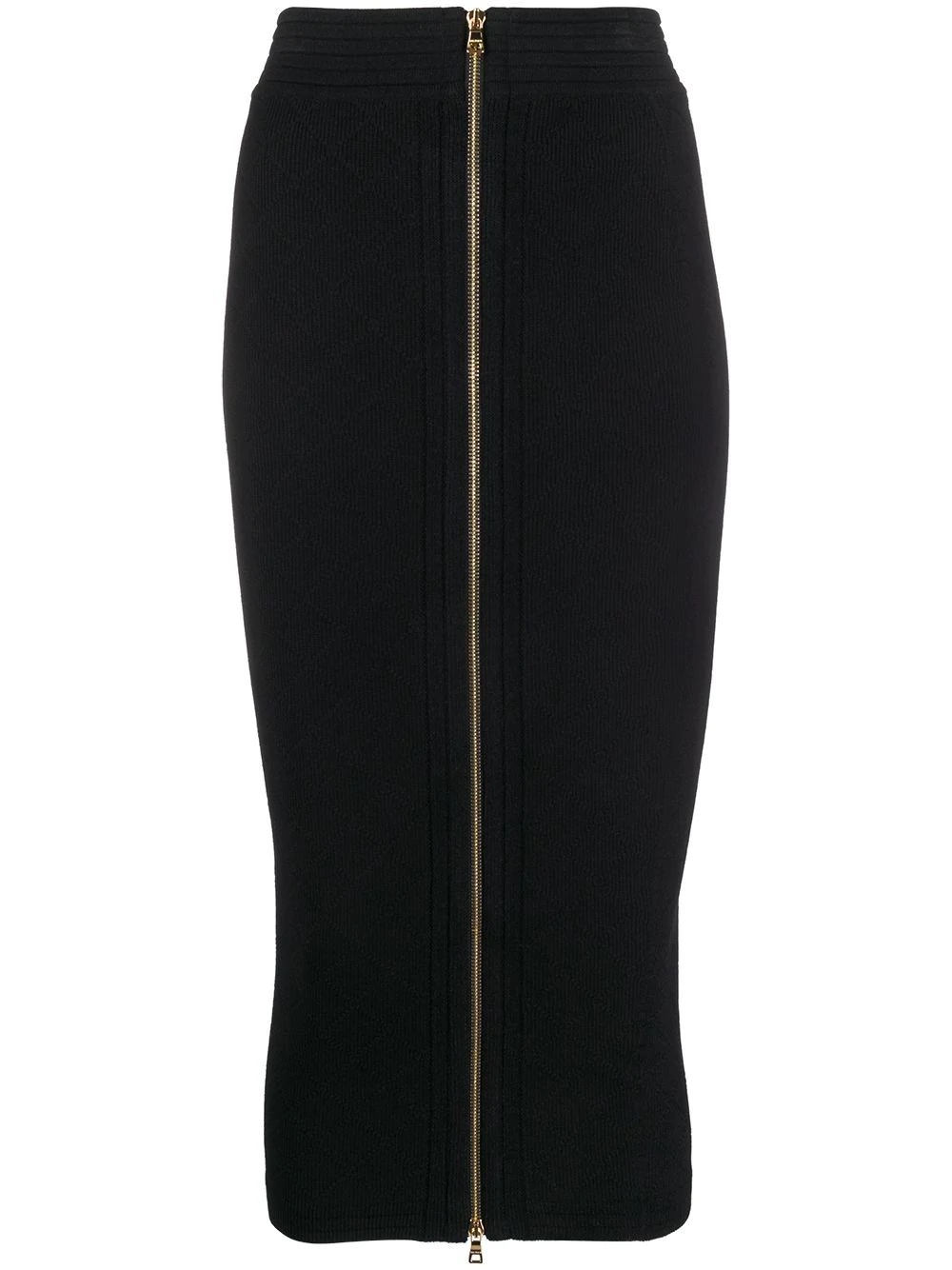 high-waisted zip pencil skirt - 1