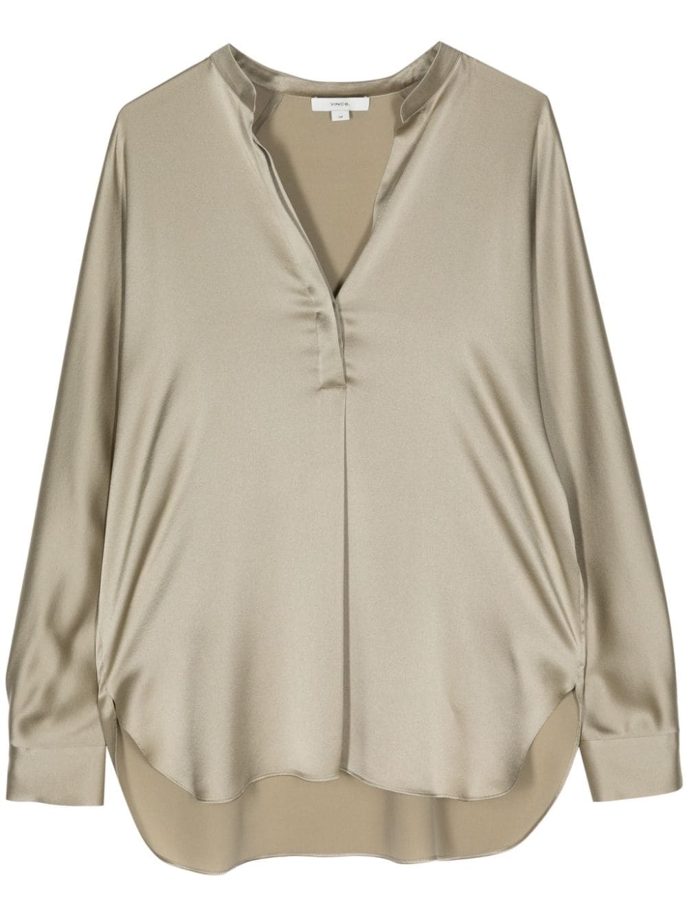 silk v-neck blouse - 1