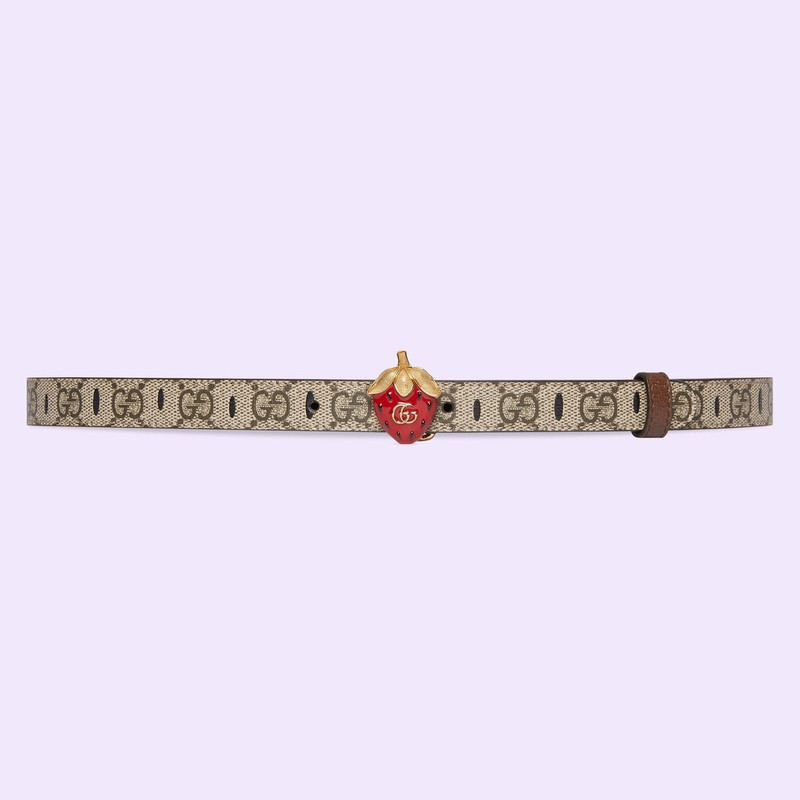 Thin belt with strawberry buckle 1