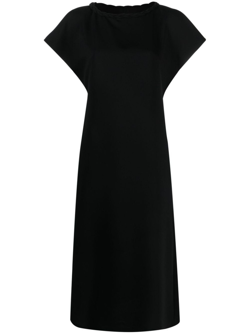 braided-collar A-line dress 1