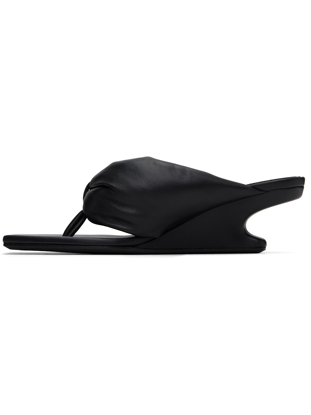 Black Hollywood Thong Cantilever 45 Heeled Sandals - 3