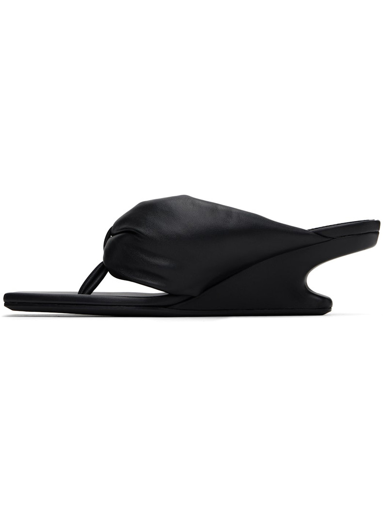 Black Hollywood Thong Cantilever 45 Heeled Sandals 3
