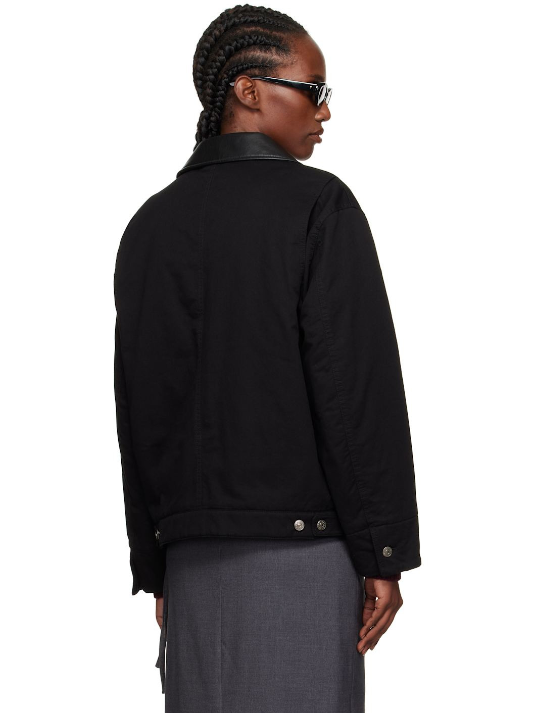 Black Vintage Padded Work Jacket - 3