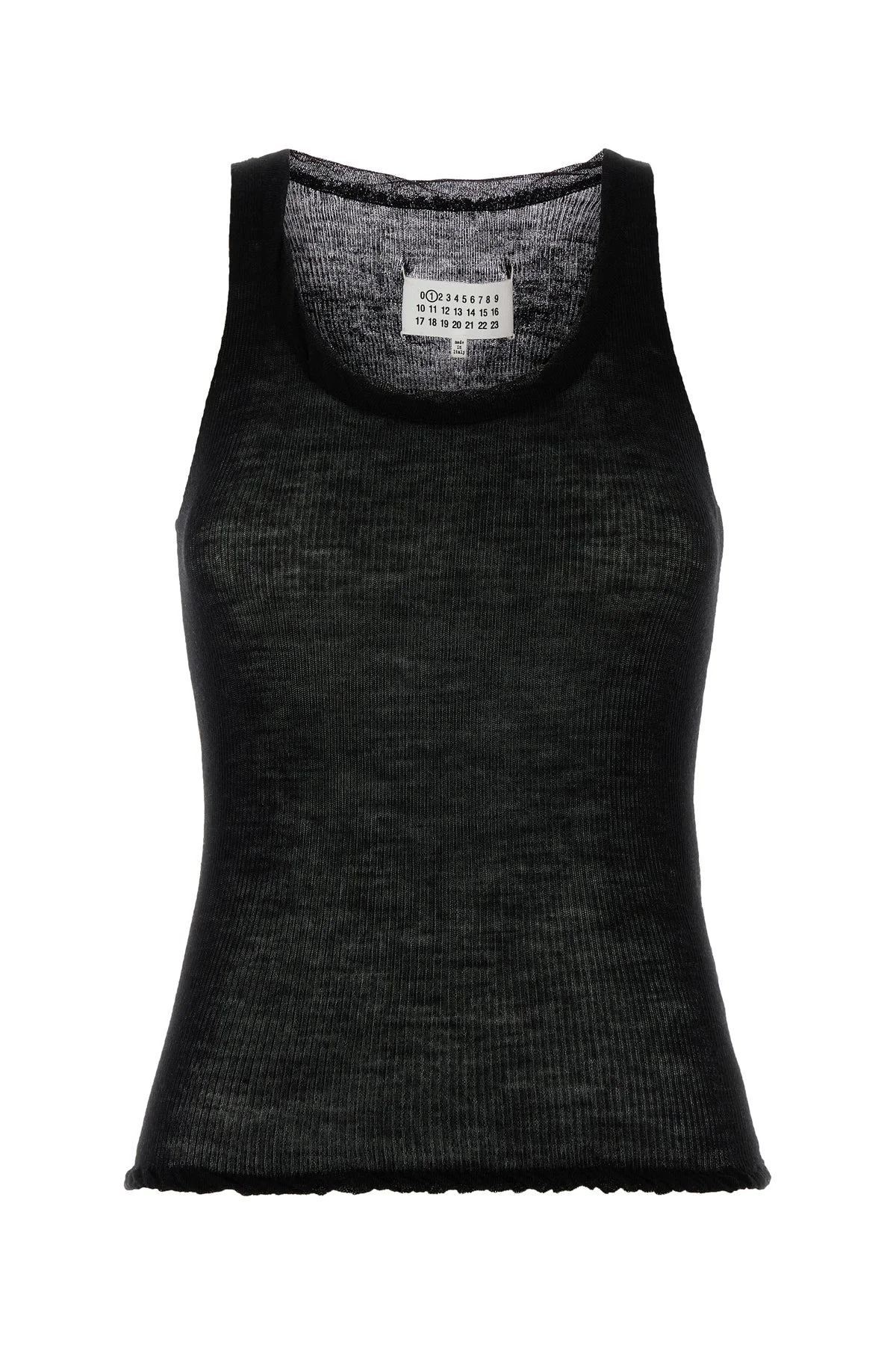 Black knit tank top - 1