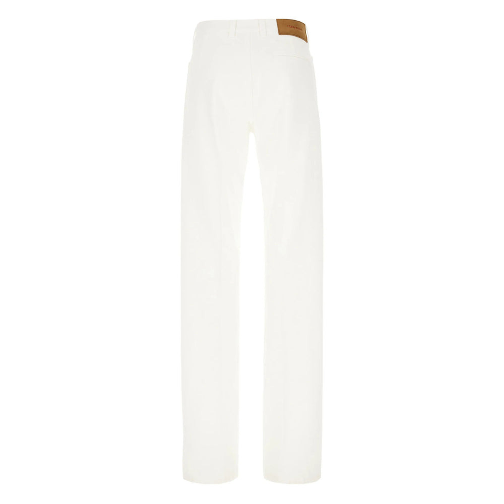 Ferragamo White Denim - Straight-Leg Jeans Women - 5
