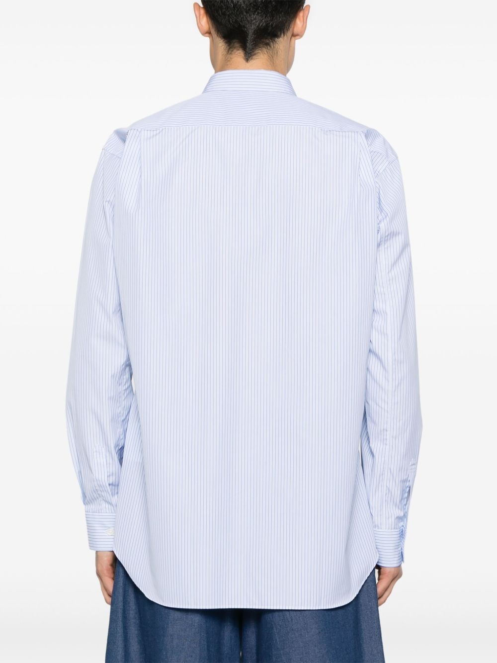 patchwork striped shirt - 4