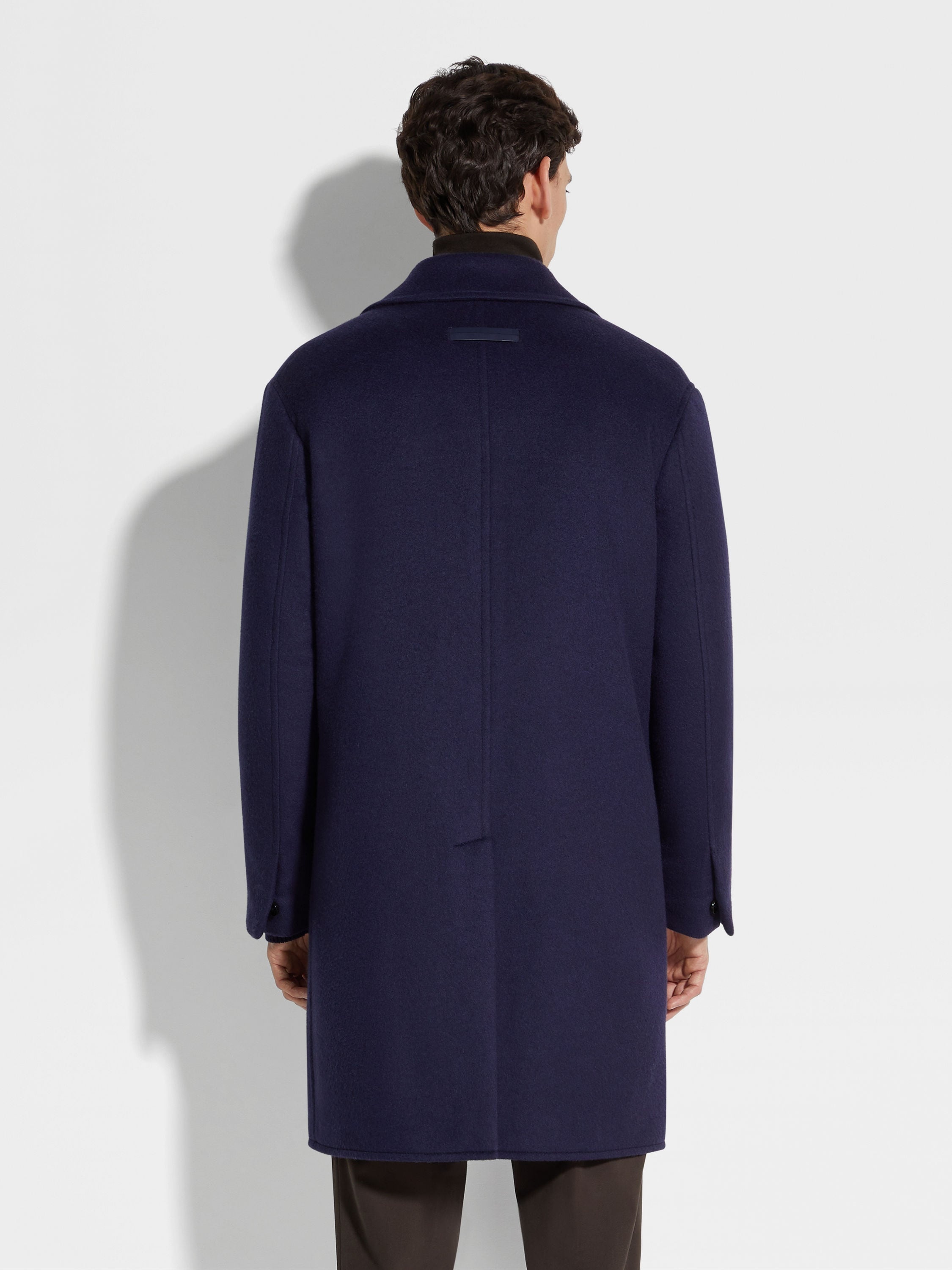 INK BLUE OASI CASHMERE OVERCOAT - 5