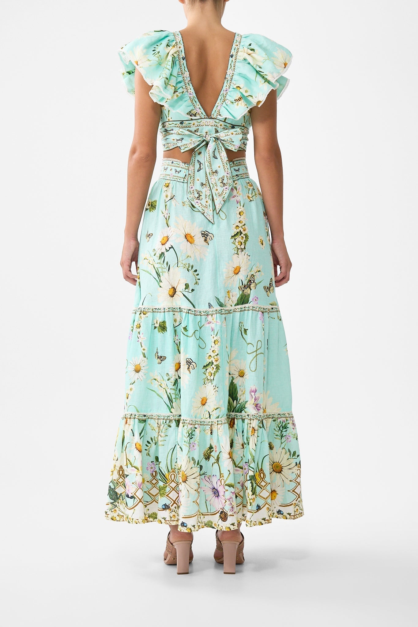 HIGH WAISTED TIERED SKIRT - 3