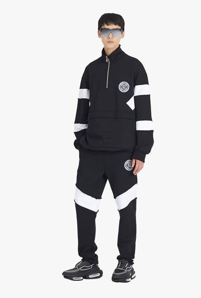 Balmain Black and white eco-designed sweatpants outlook