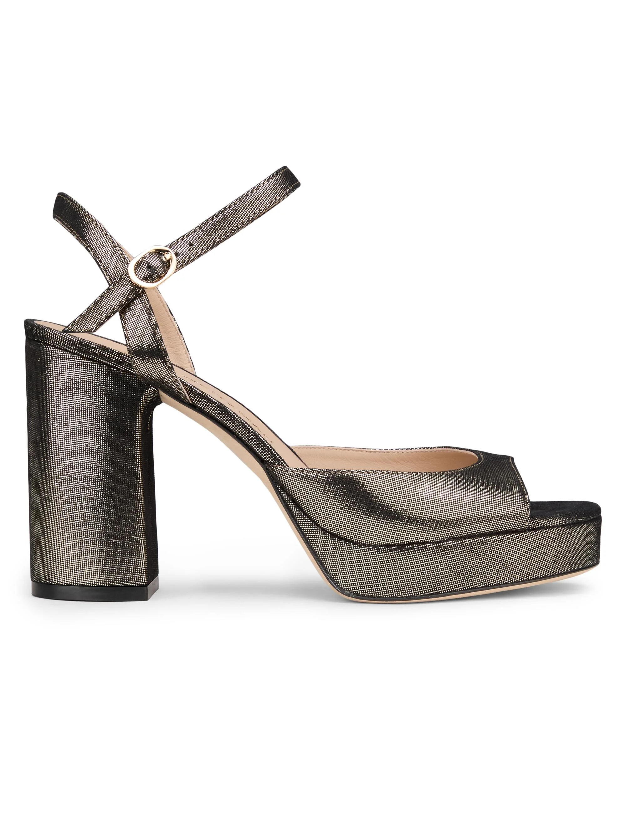 Women's Dayna 90MM Metallic Leather Sandals - Platino - 1