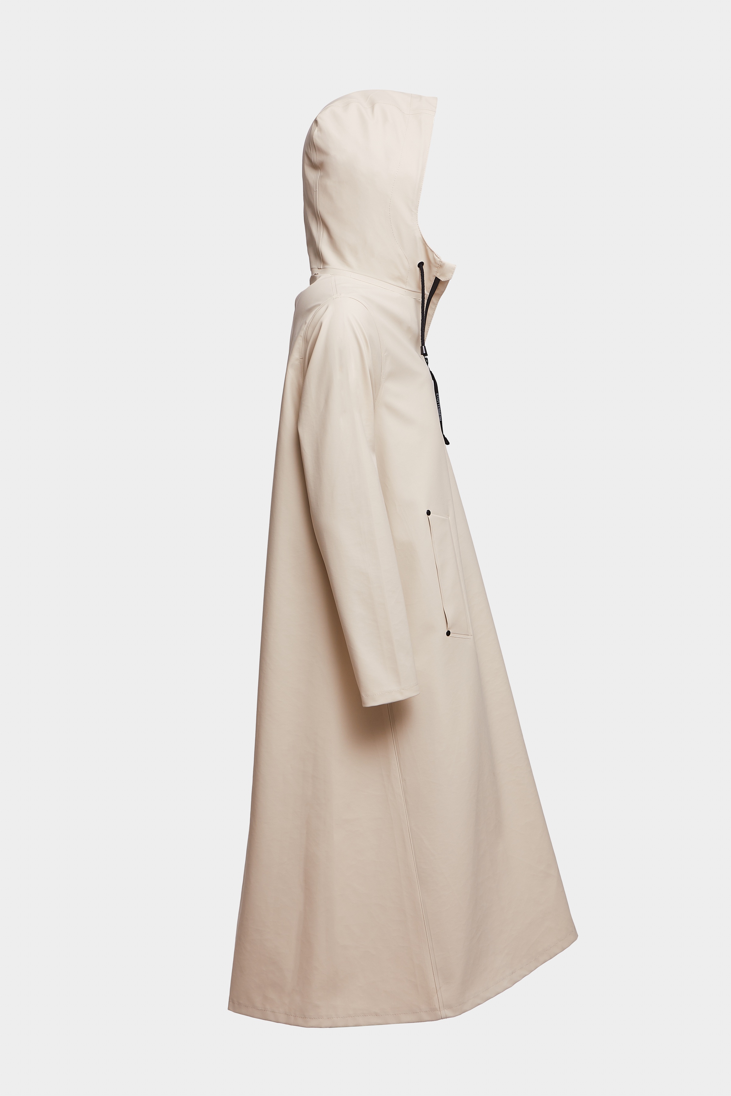 Mosebacke Long Lightweight Zip  Raincoat Oyster - 5