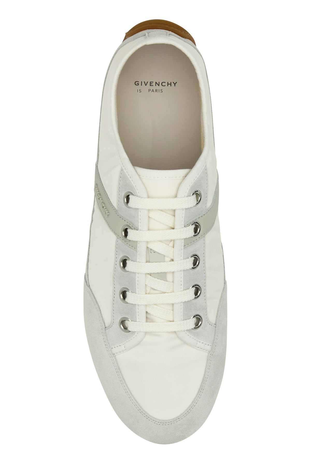 Two-tone suede and nylon sneakers - 4