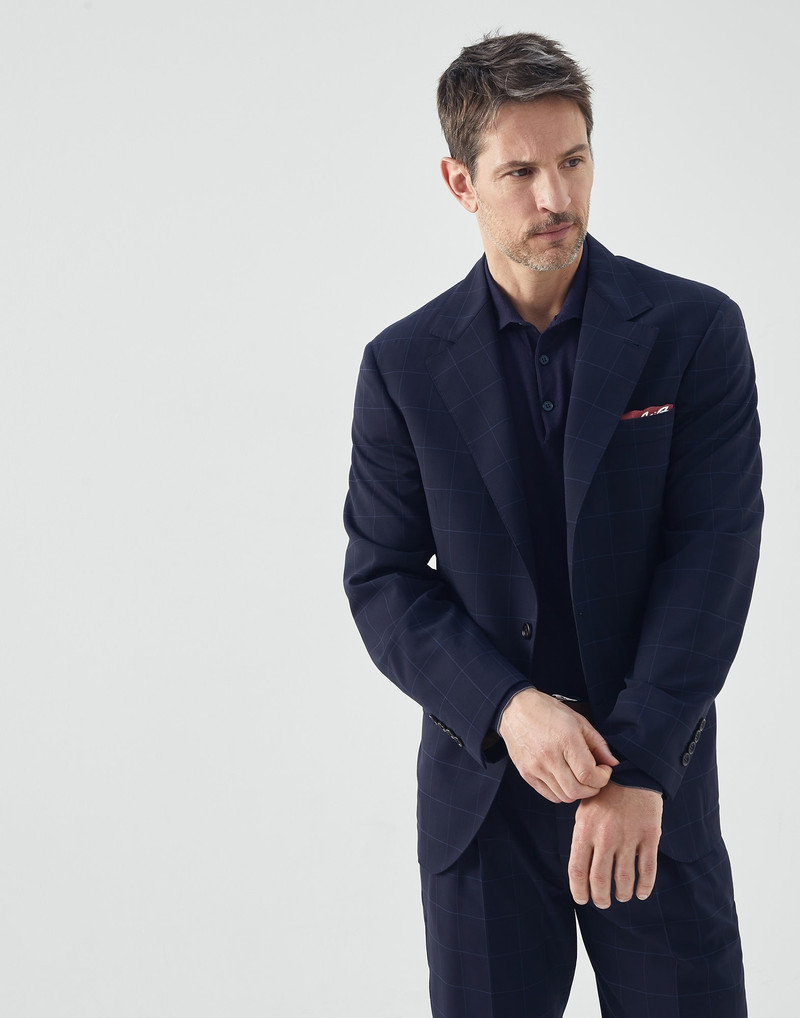 Virgin wool check blazer 4
