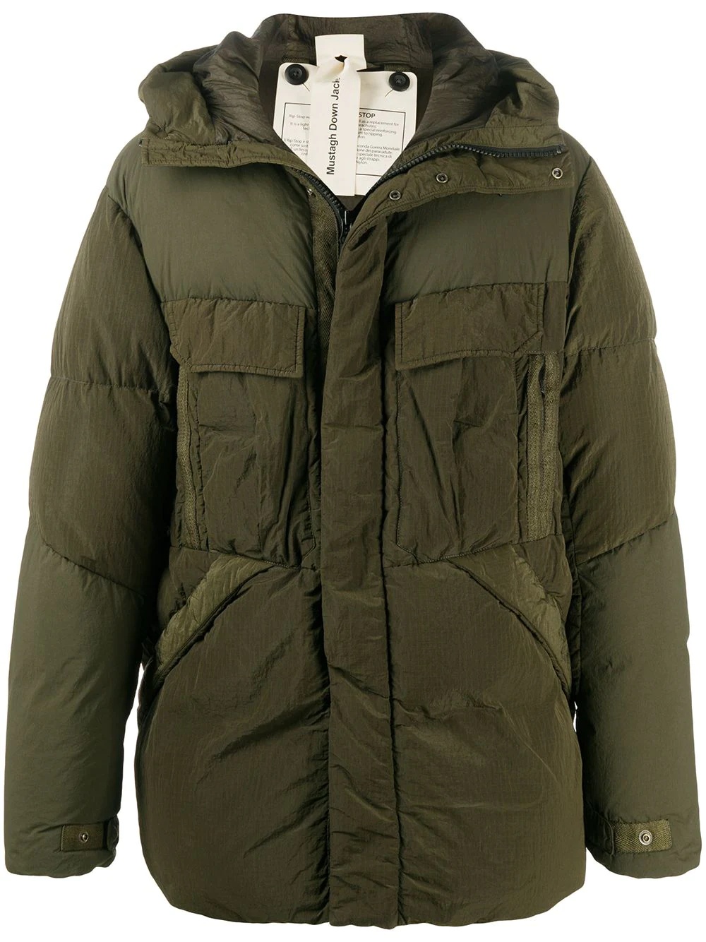 padded hooded coat - 1