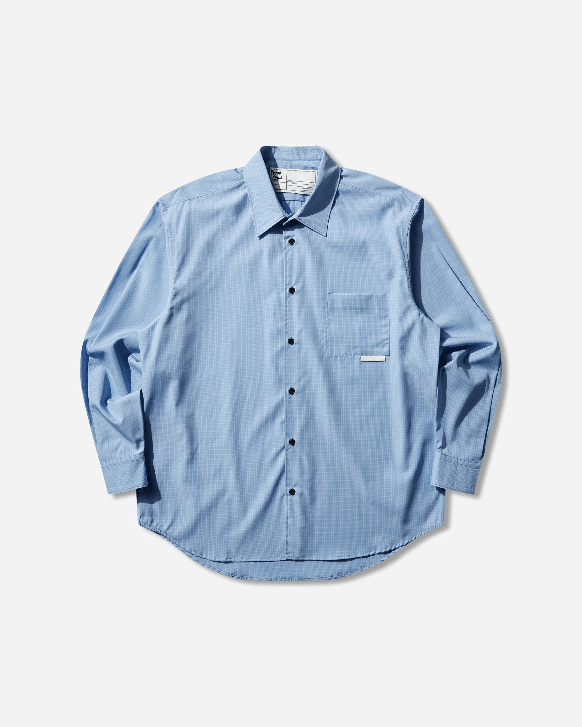 Men's 21000 Replicated Longsleeve Shirt Check Light Blue - 1