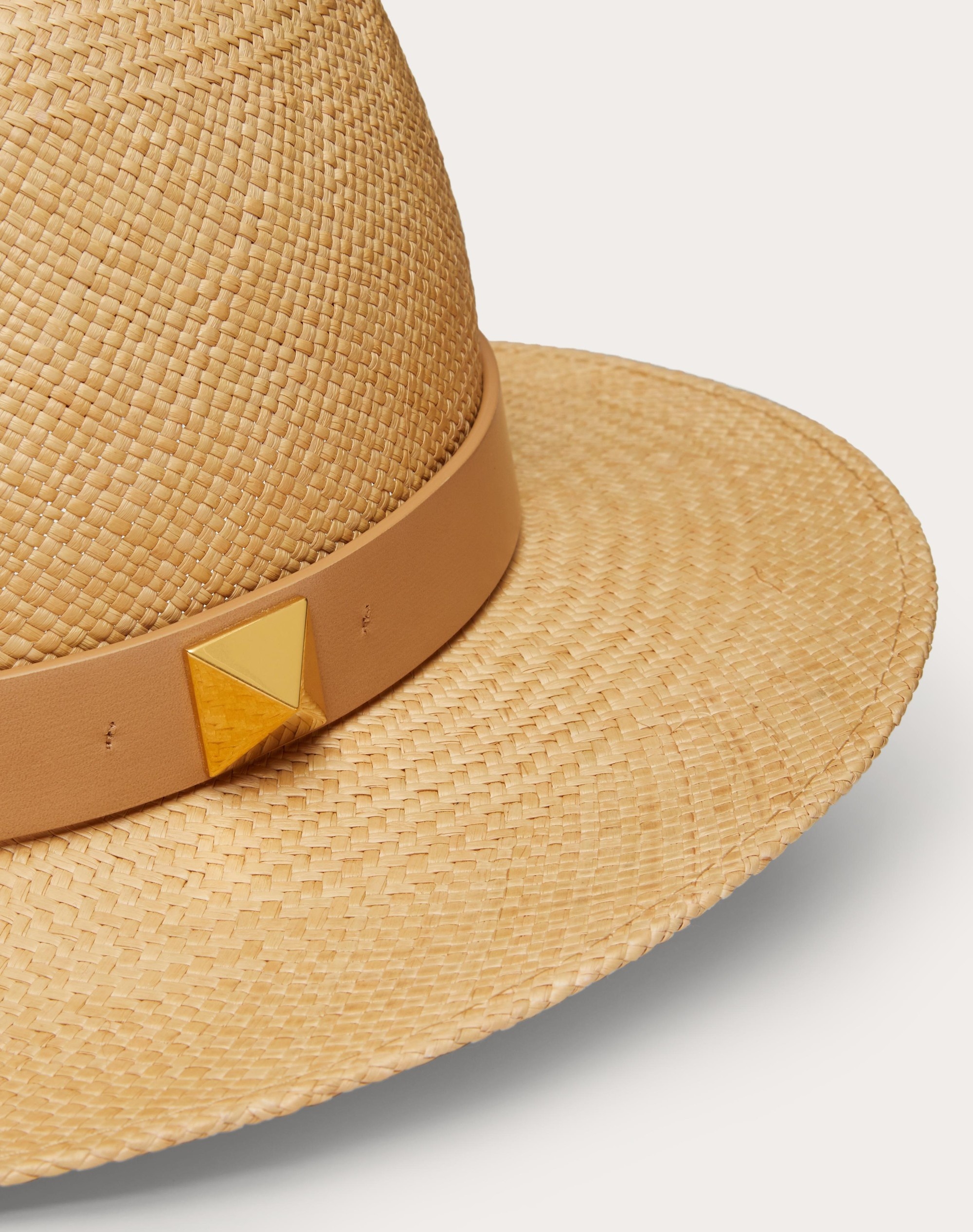 ROMAN STUD STRAW FEDORA - 2