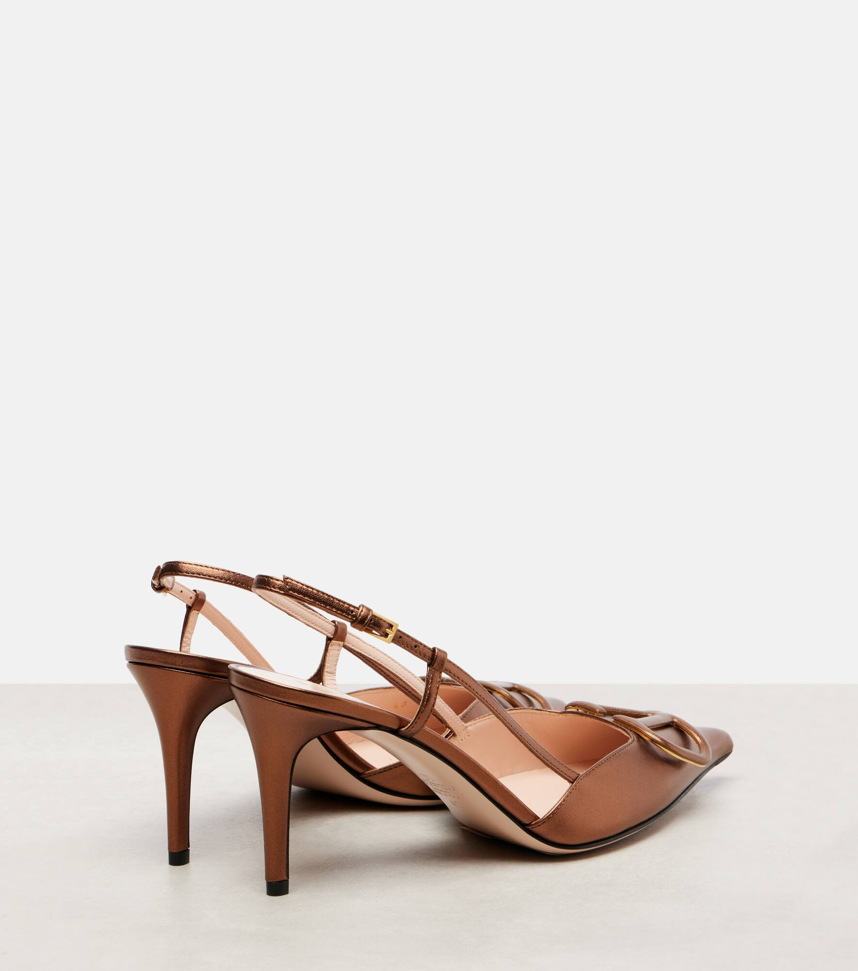 VLogo Signature 80 leather slingback pumps - 2