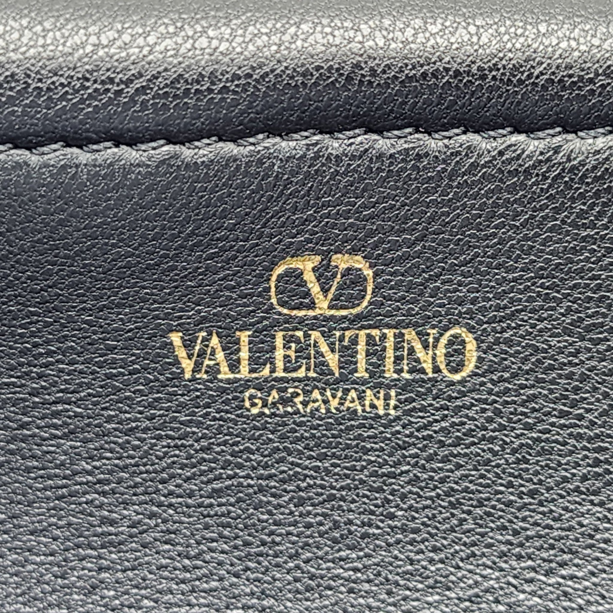 Valentino Mini VLOGO East/West Shoulder Bag - Leather - Black - 7