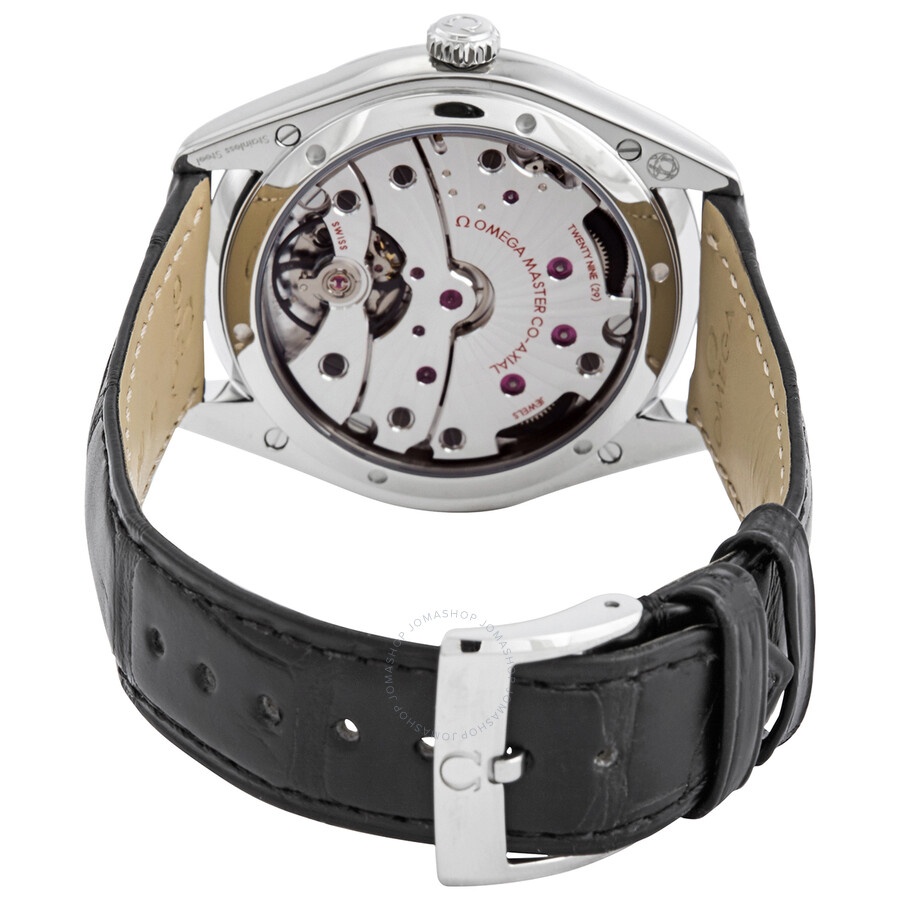 Omega De Ville Silver Dial Black Leather Men's Watch 435.13.40.21.02.001 - 3