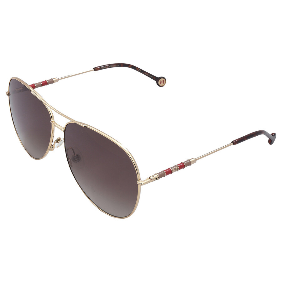 Carolina Herrera Brown Gradient Pilot Ladies Sunglasses CH 0034/S 0J5G/HA 64 - 5