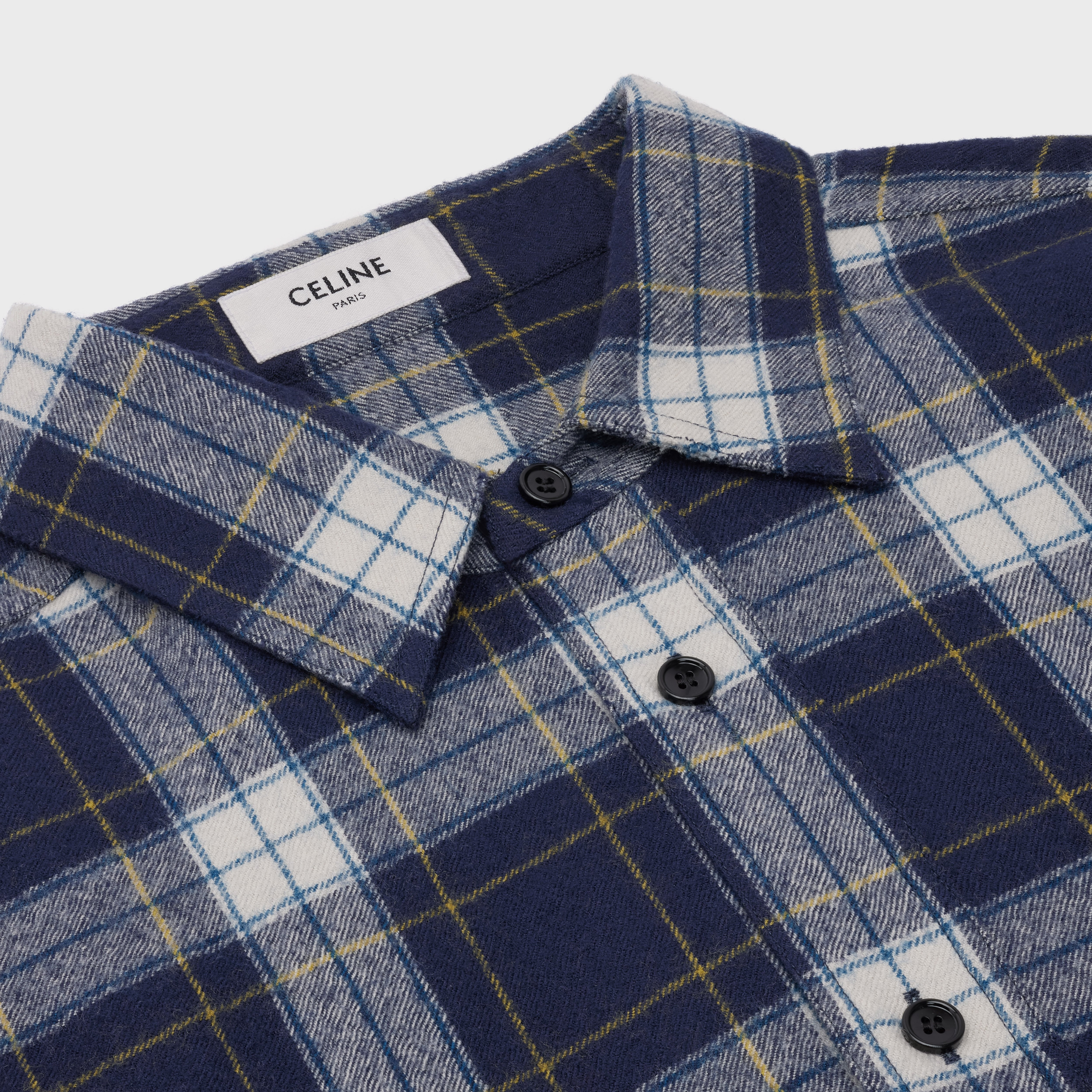 LOOSE SHIRT IN CHECKED WOOL - 3