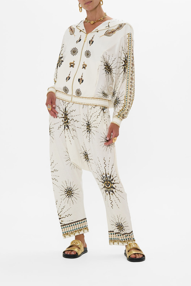 CAMILLA SILK MIX JERSEY ZIP FRONT SWEATER outlook