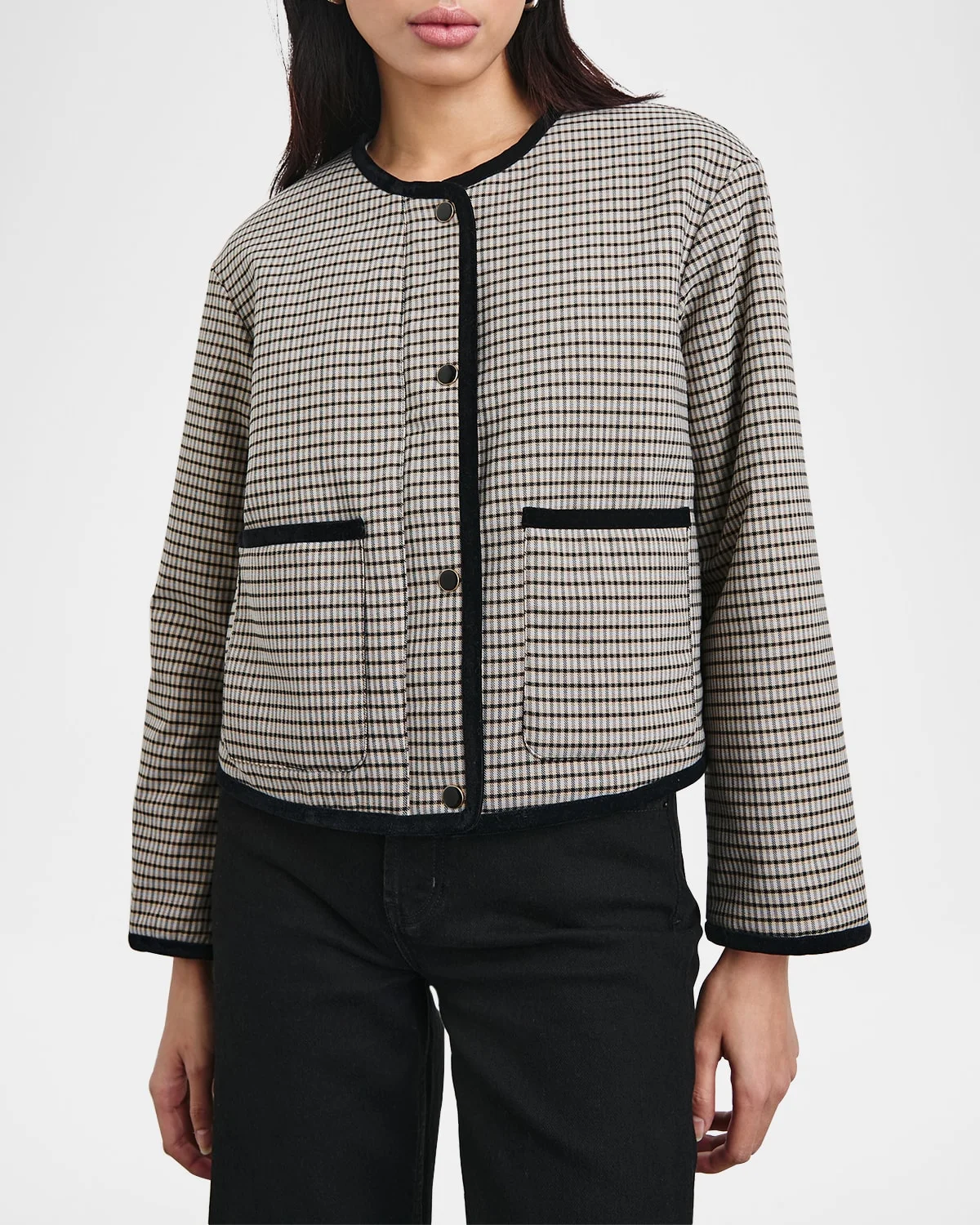 Nota Check Quilted Jacket - 1