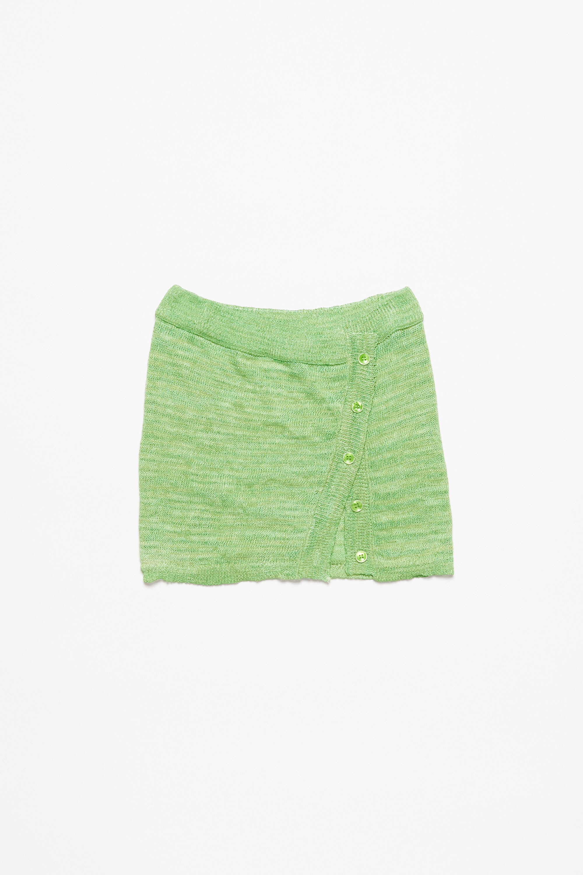 Knit mini skirt - Bright Green - 7