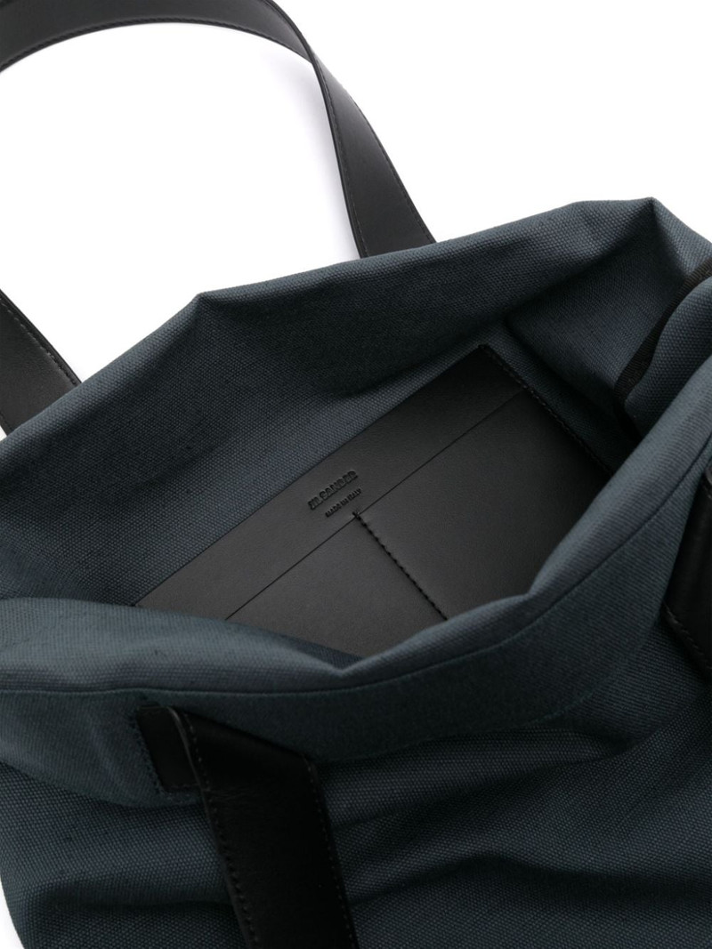 logo-print canvas tote bag 5
