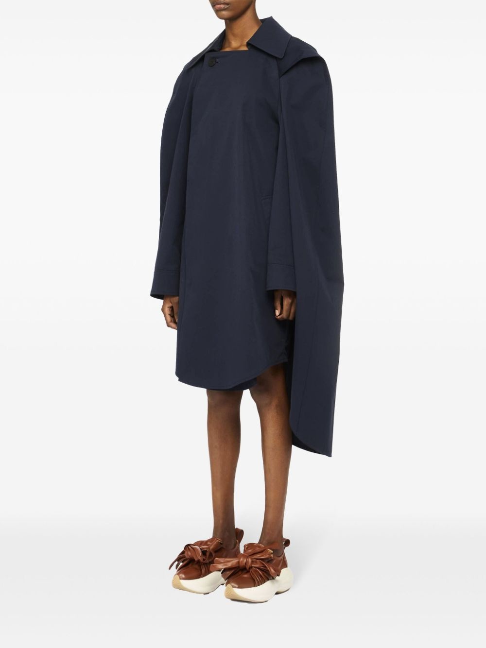 asymmetric cape coat - 3