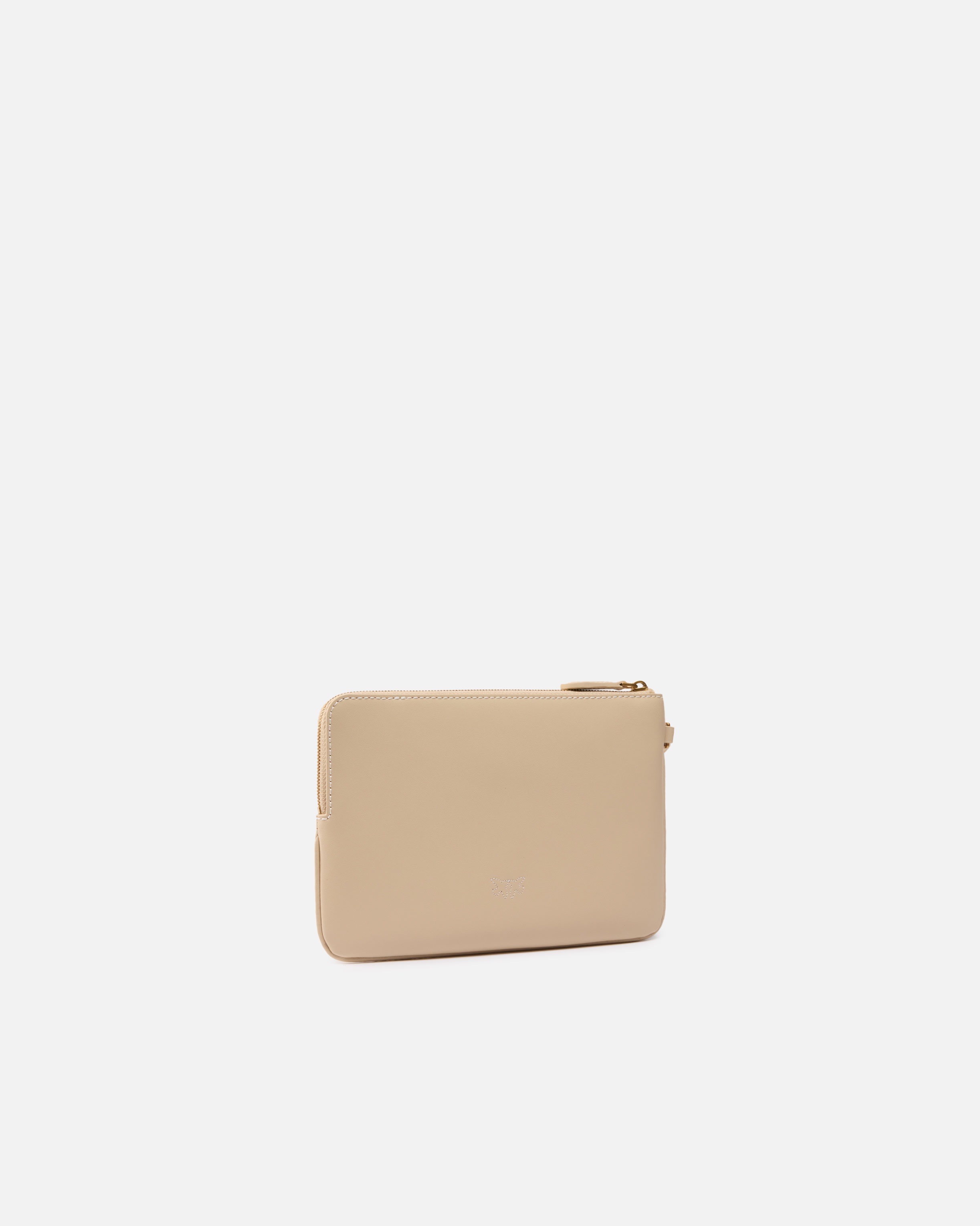 LEATHER CLUTCH WITH WRISTLET AND BIRDS LOGO - 2