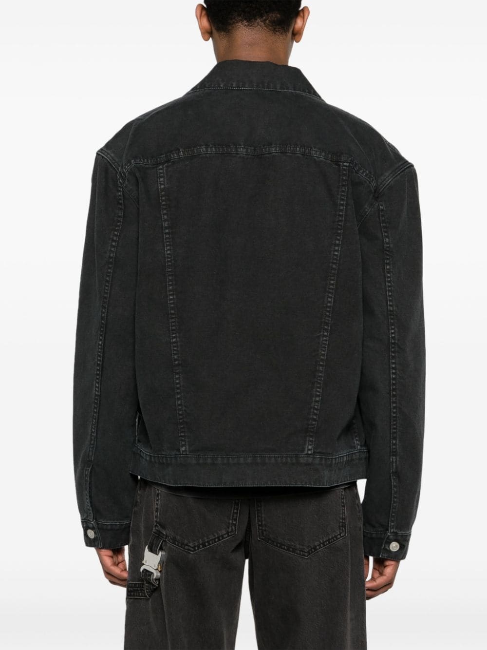 buckle-detailed cotton shirt jacket - 4