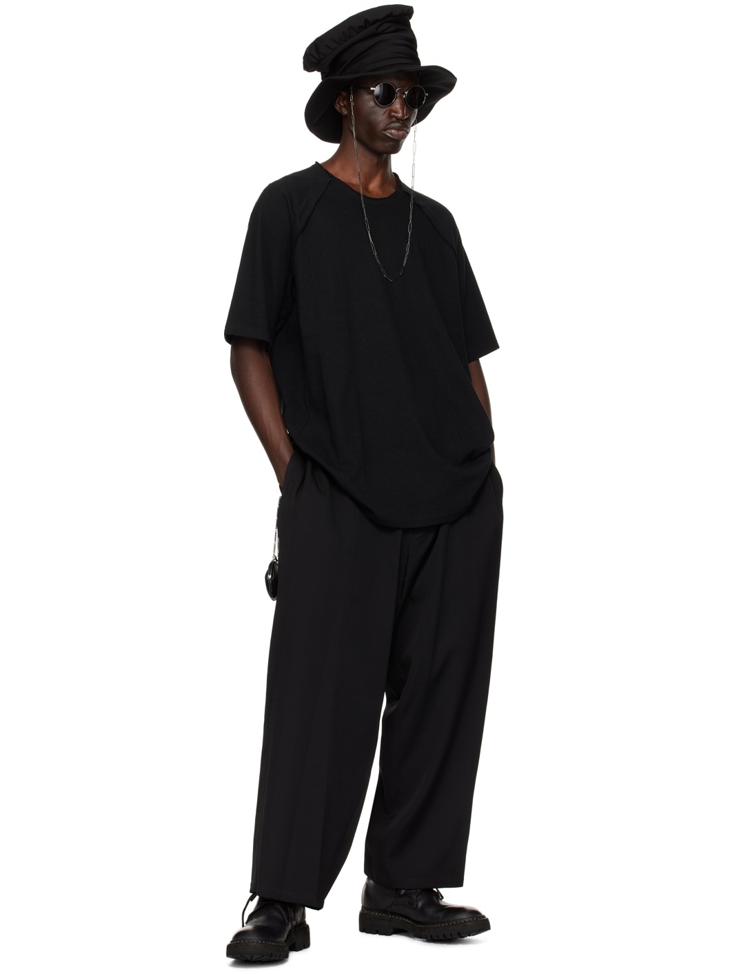 Black Drawstring Trousers - 4