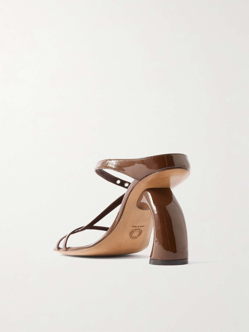 Patent-leather mules Dark brown 3