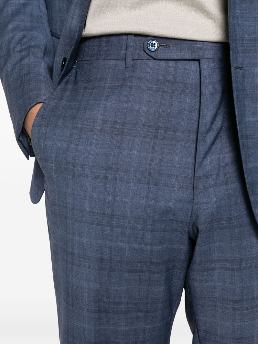 single-breasted wool suit - 6