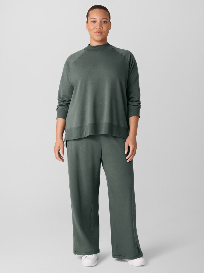 Cozy Brushed Terry Hug Mock Neck Top 6
