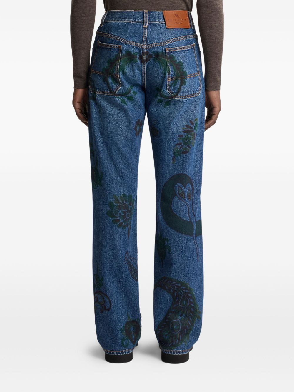 paisley print jeans - 4