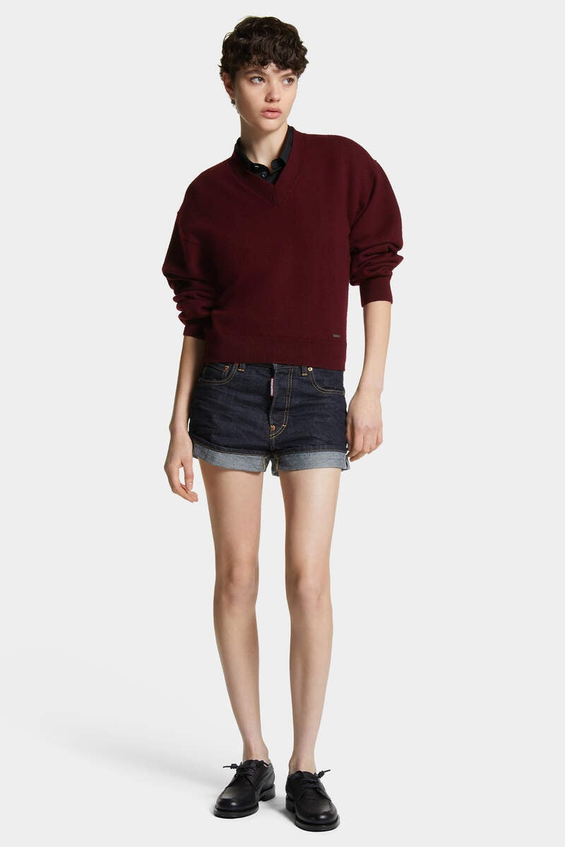 DARK CIMOSA DENIM SHORTS - 3