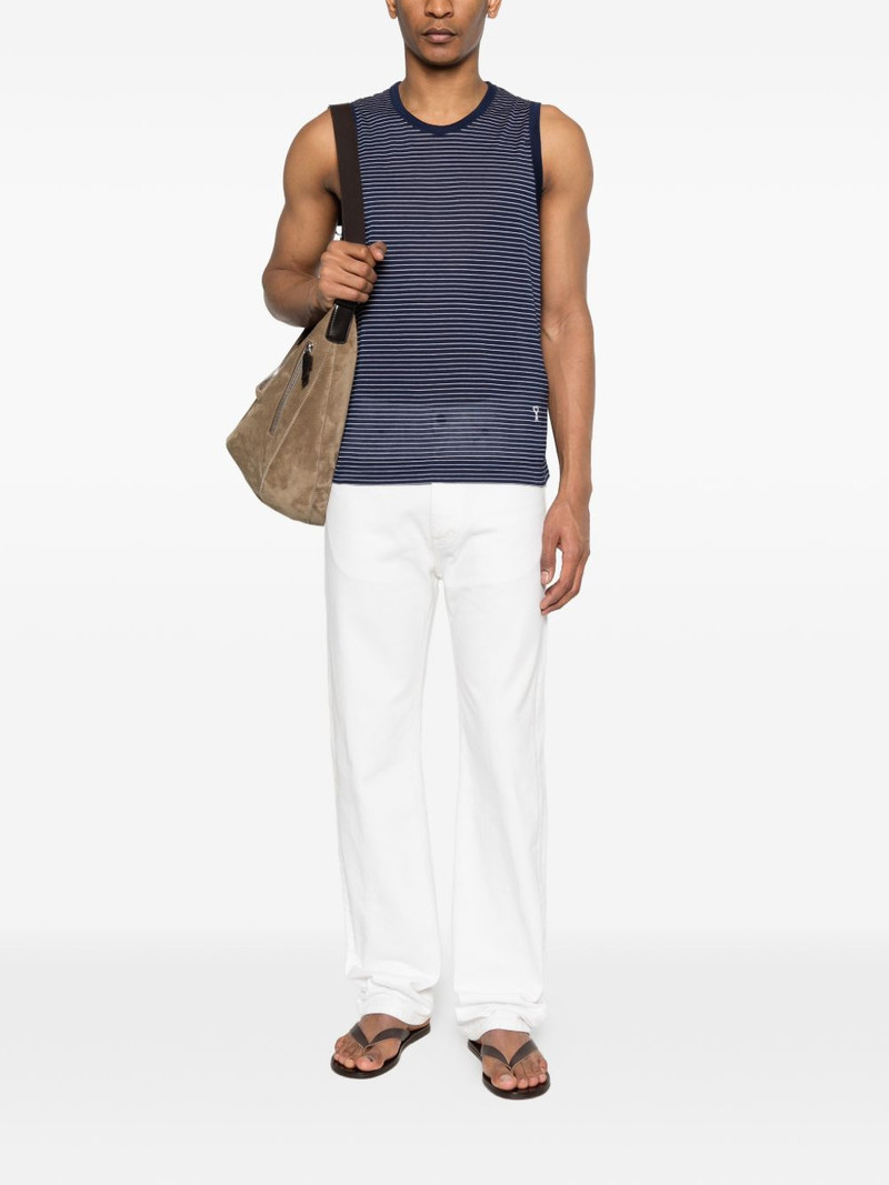 AMI Paris striped logo tank top outlook