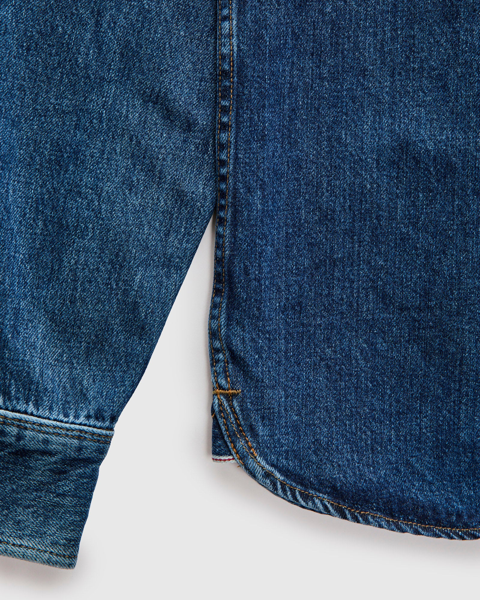 11oz Modern Western Shirt in Stonewash Indigo - 7