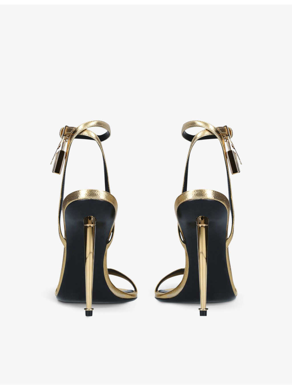 Padlock leather heeled sandals - 5