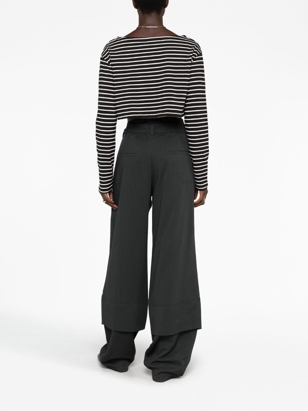 double-belted pocket trousers - 4