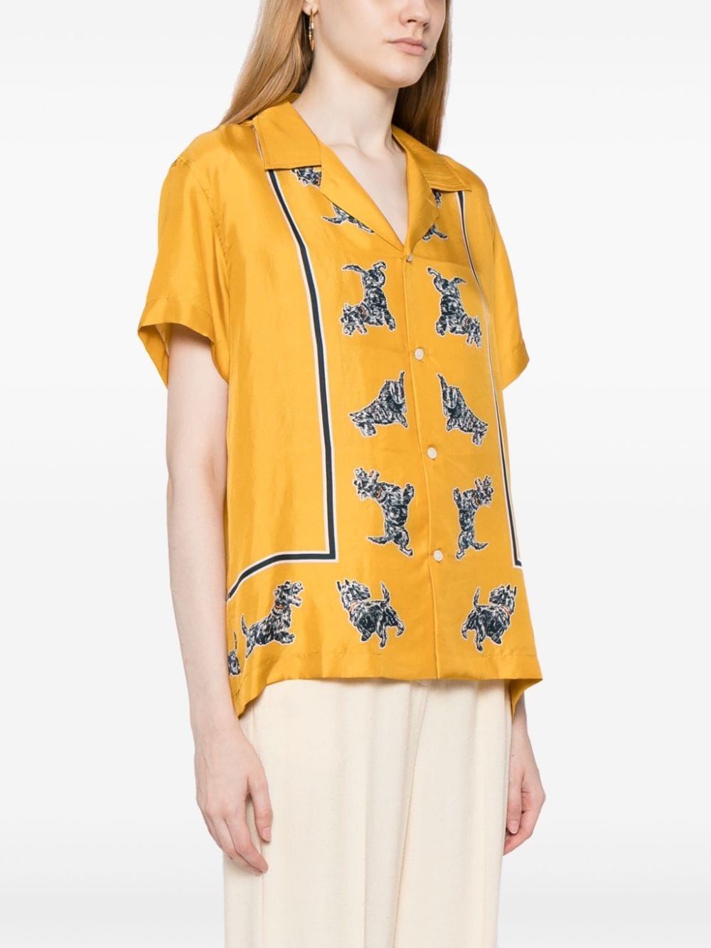 Scottie-print silk shirt - 3