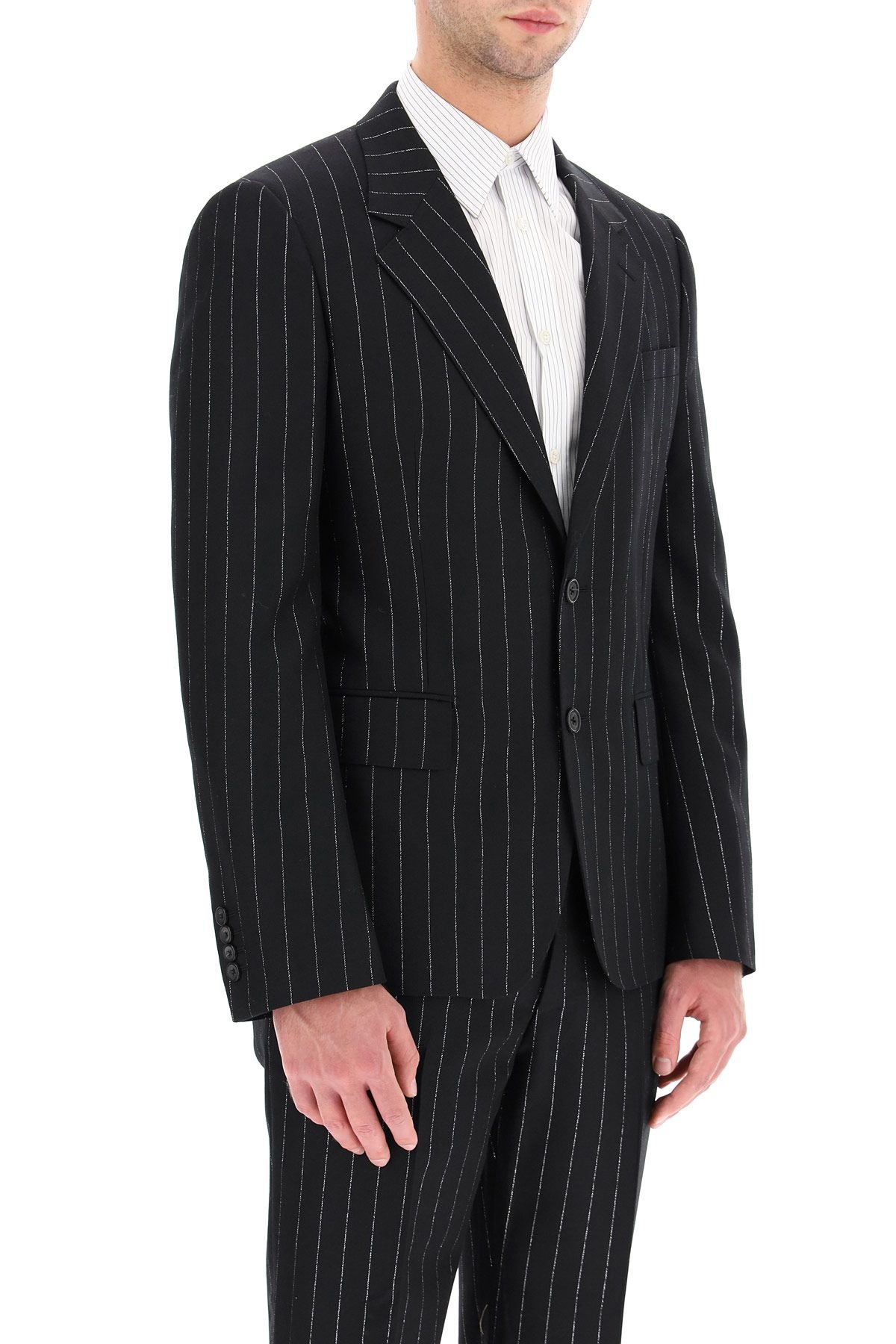 LUREX PINSTRIPE WOOL BLAZER - 3