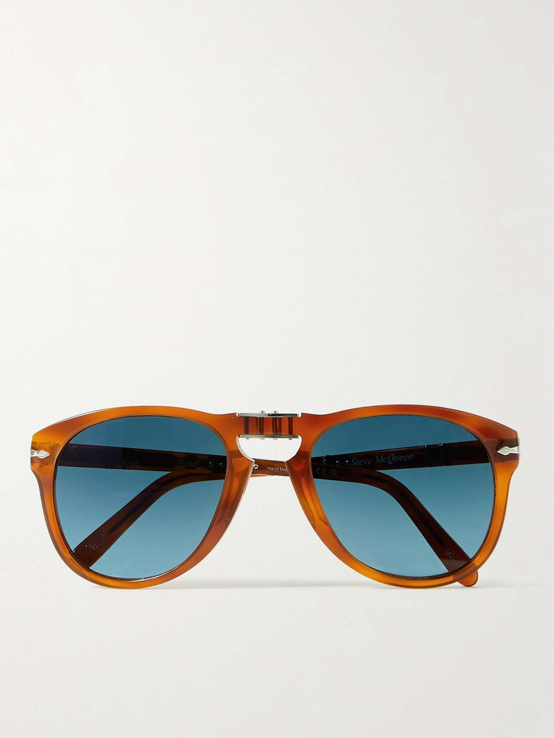 Round-Frame Folding Acetate Sunglasses 1