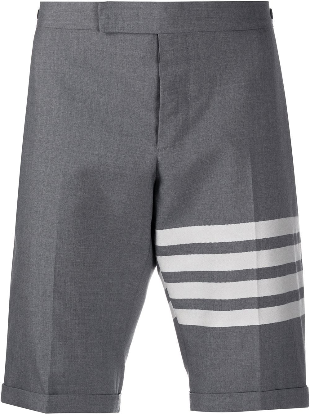 4-Bar plain weave suiting shorts - 1