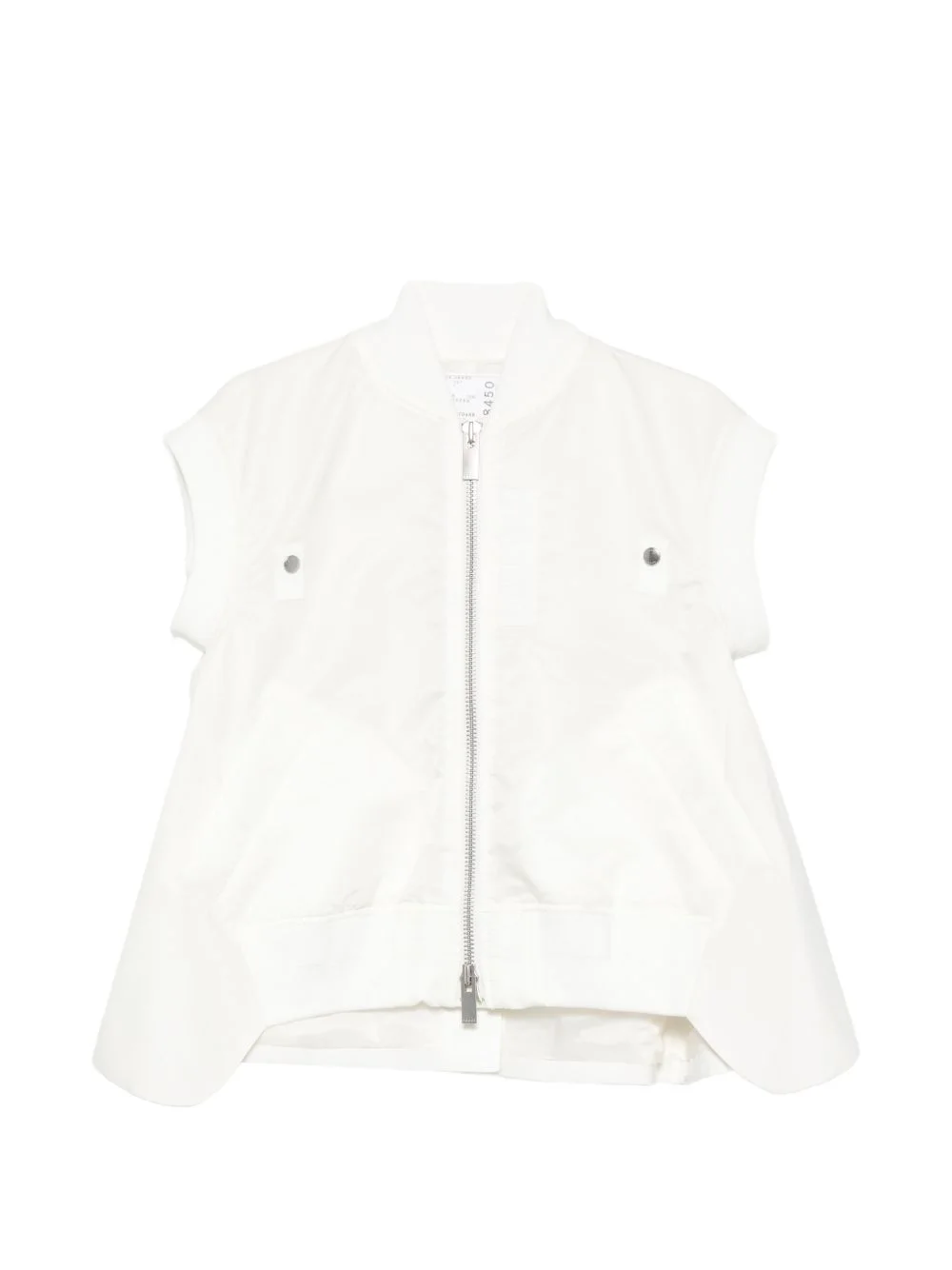 zip silk sweater - 1