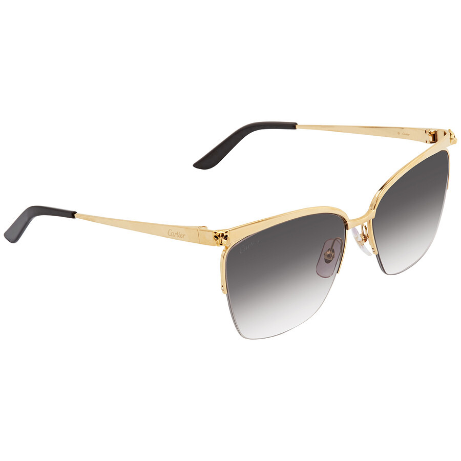 Cartier Panthere de Cartier Grey Gradient Rectangular Ladies Sunglasses CT0124S 001 59 - 2